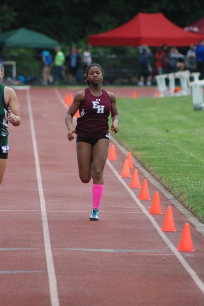 Pierson junior Allura Leggard running in the 200-meter dash. She also competed in the 100-meter dash