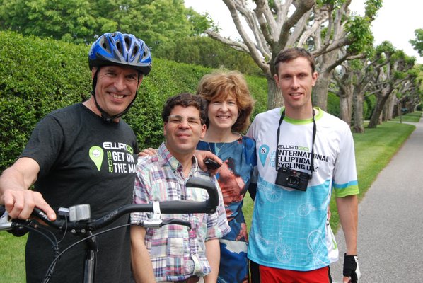  before starting out on his journey to ride an Elliptigo across the U.S.