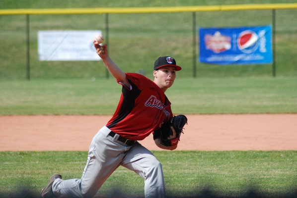 Jordan McCrum (Monmouth) pitched the final two innings of Saturday's 3-0 victory over Sag Harbor for the save