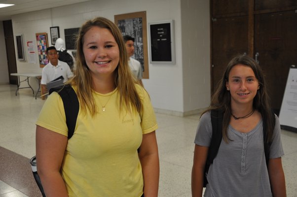 East Hampton High School students on their first day of school.  COURTESY JAMES STEWART