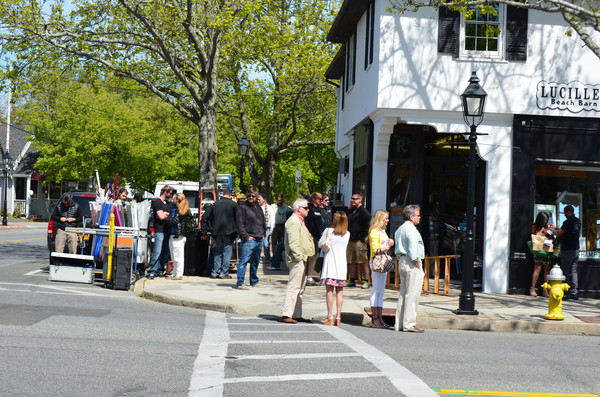 The crew on the set of “Royal Pains” in Westhampton Beach on Monday. ERIN MCKINLEY
