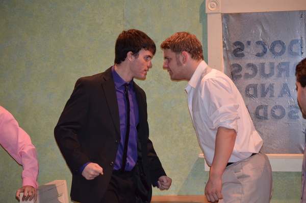 Jason Orban and Shelby Nielsen during the rehearsals last week for “West Side Story.” 