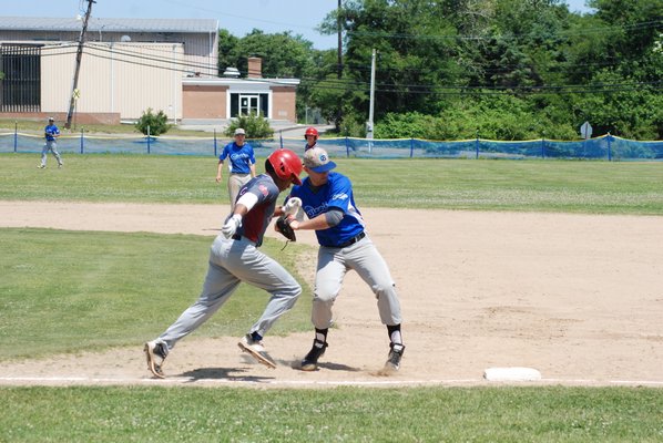 Mustang Jordan Stephens (Dallas Baptist) tries to bunt over a runner but pops the ball up. DREW BUDD