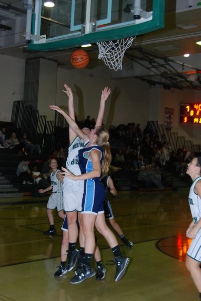 Westhampton Beach sophomore Lindsay Rongo gets a shot passed a Rocky Point defender. DREW BUDD