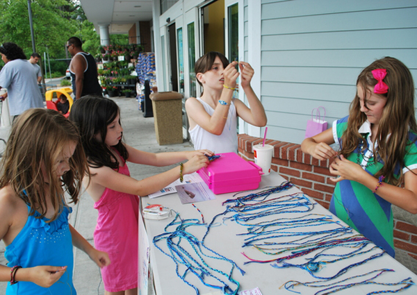  making bracelts to benefit the National Wildlife Federation on Sunday