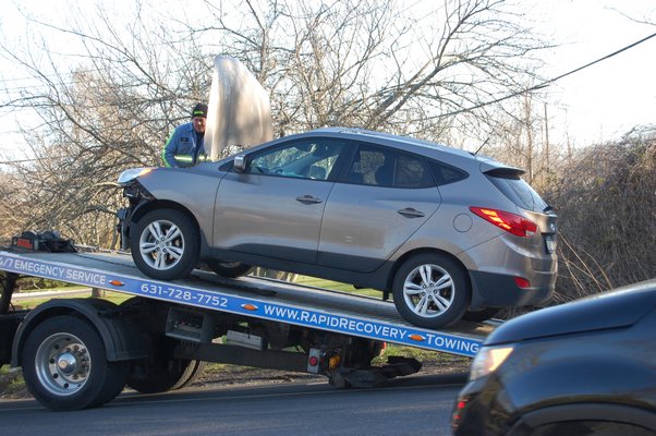 Accident scene at Hill Street and Tuckahoe Lane. BRENDAN J. O'REILLY