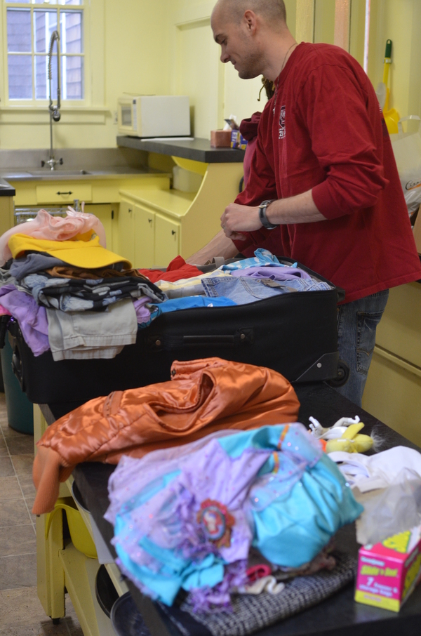 Michael Painter packed 50 lbs. of clothing