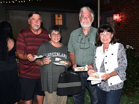 The next in the East Hampton Library's Tom Twomey Series, this one about oysters, took place on Saturday evening. Following the lecture, attendees were invited to an oyster and beer sampling. Richard Quaranto, Diane and JoeGenova,and Doreen Quaranto. KYRIL BROMLEY