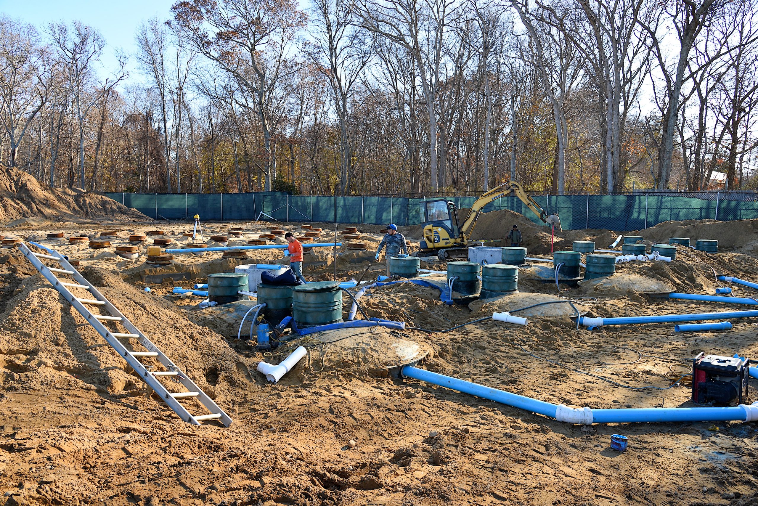 The Springs School is in the midst of a $1.6 milion replacement of its septic system, which will reduce nitrogen in effluent by more than 90 percent. 