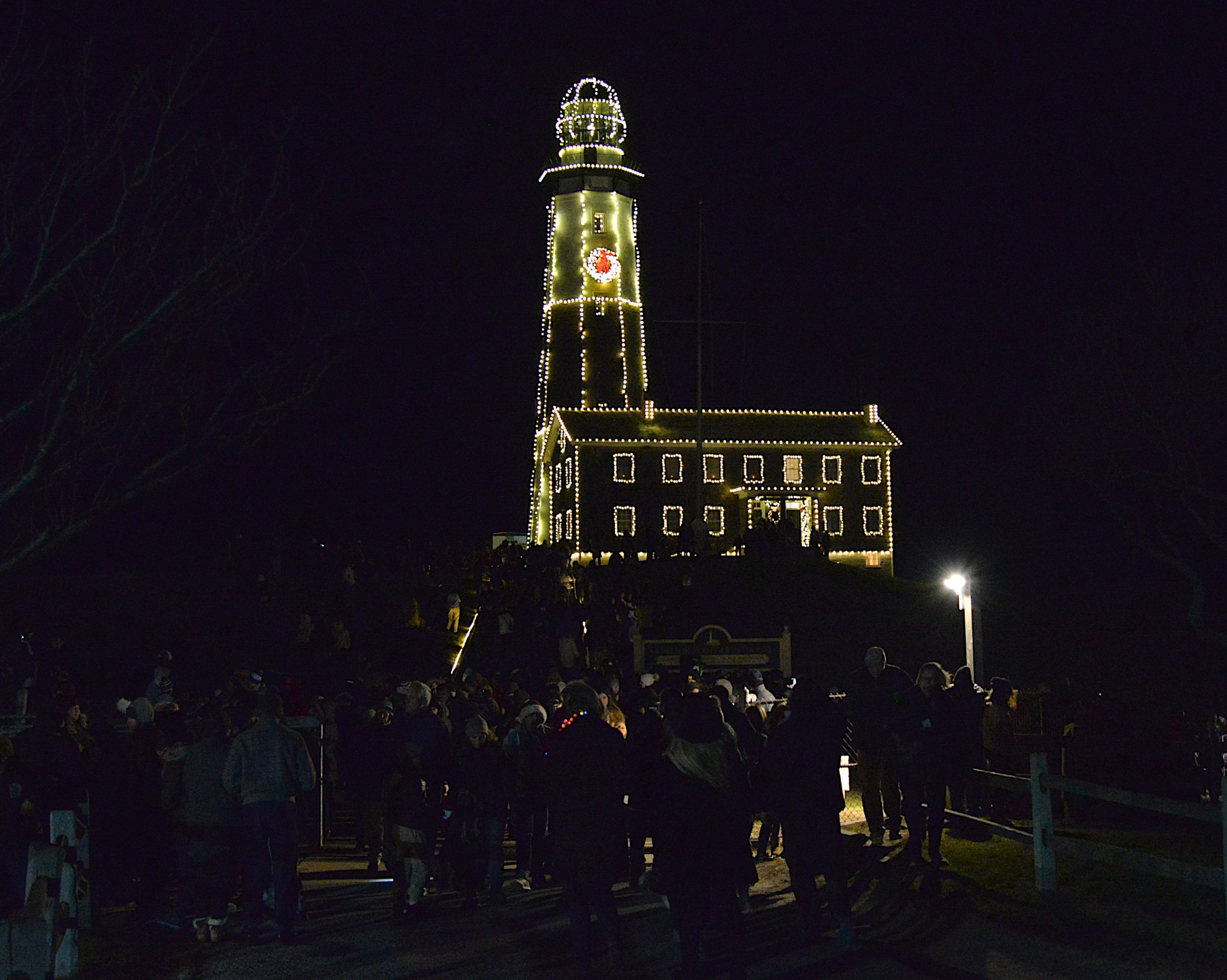 The Montauk Lighthouse was lit for the season on Saturday. KYRIL BROMLEY