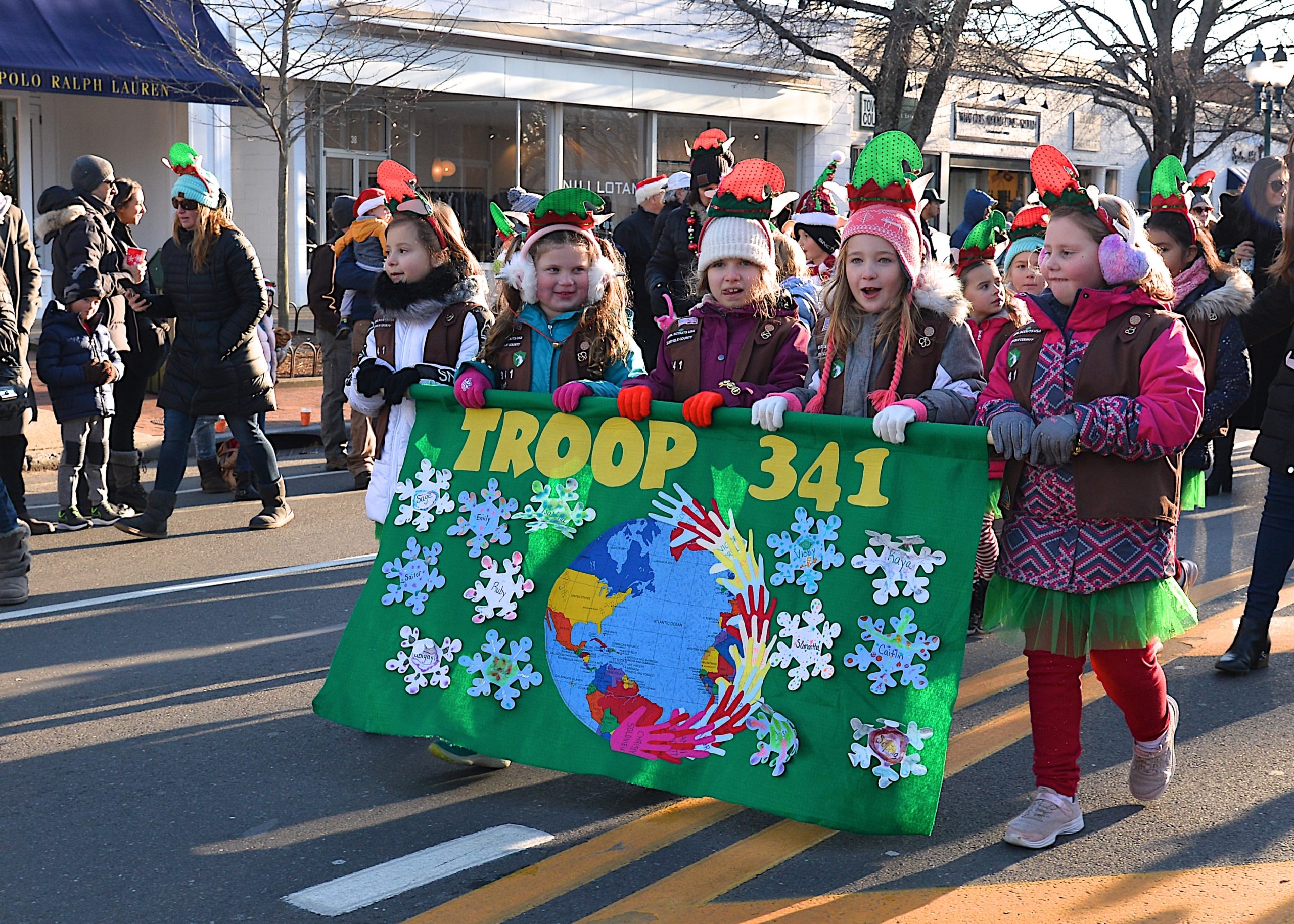 The holiday spirit was on full display Saturday afternoon as the annual Santa parade made its way through East Hampton's Main Street. KYRIL BROMLEY