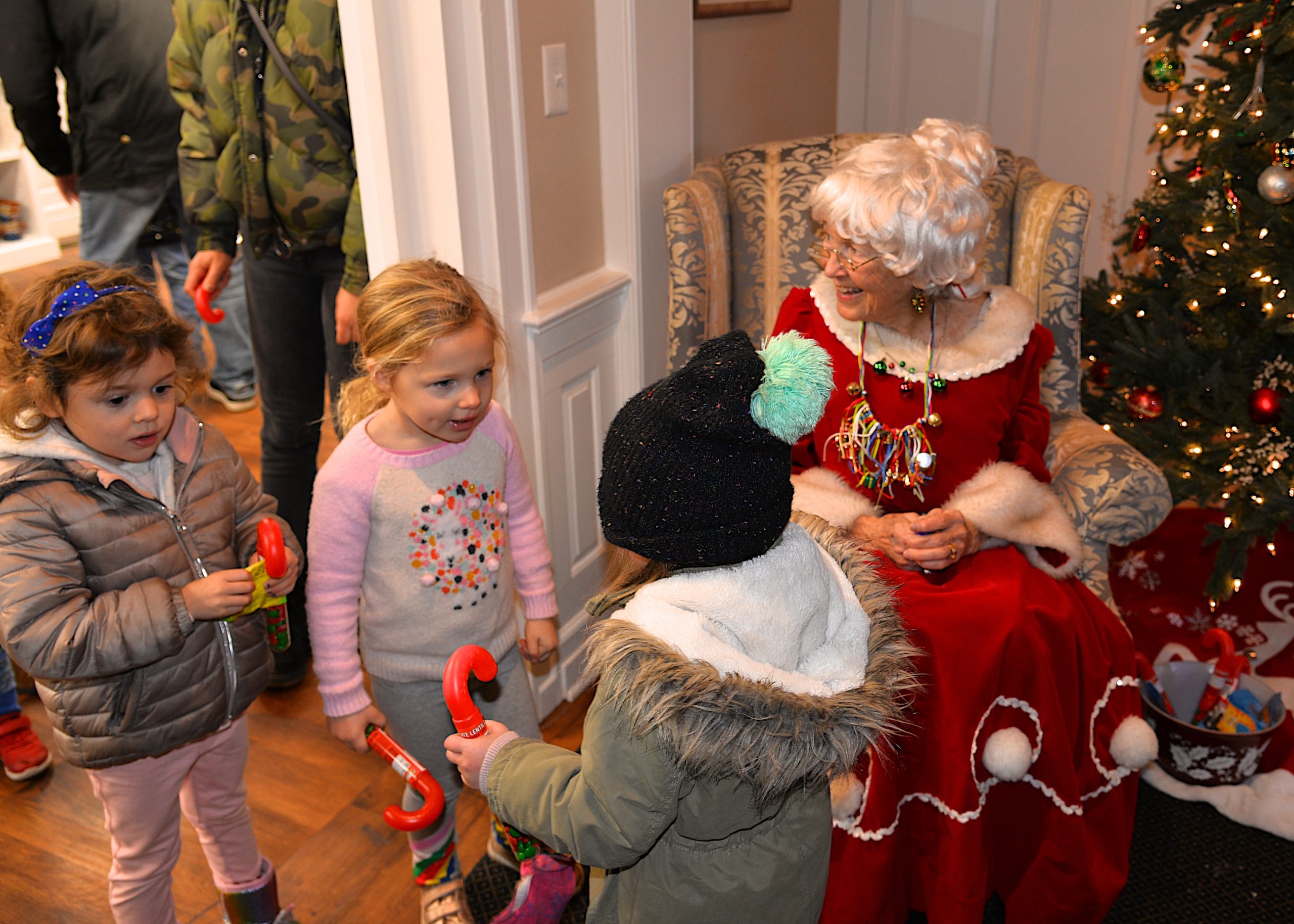 Mrs. Claus was at the East Hampton Ladies Village Improvement Society to greet young visitors during its open house on Saturday. KYRIL BROMLEY