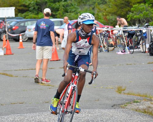 Members of Tri Latino came out from The Bronx to compete in this year's edition of the Turbo Tri. KYRIL BROMLEY