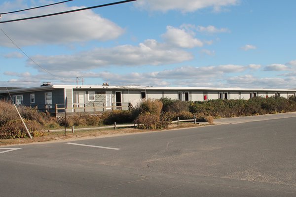 The East Deck Motel property in the Ditch Plains neighborhood of Montauk is the subject of a zone change request to allow the hotel to be torn down and replaced with four residential housing lots.