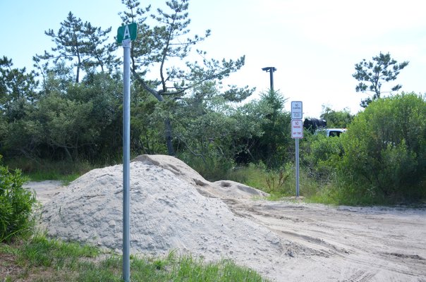 Southampton Village Mayor Michael Irving ordered two piles of sand be placed in front of Road A off of Meadow Lane