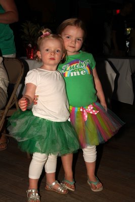 Maeve and Molly Kelly  at the Hampton Bays Ancient Order of Hibernians St. Patrick's Day parade fundraiser at Shuckers. Neil Salvaggio