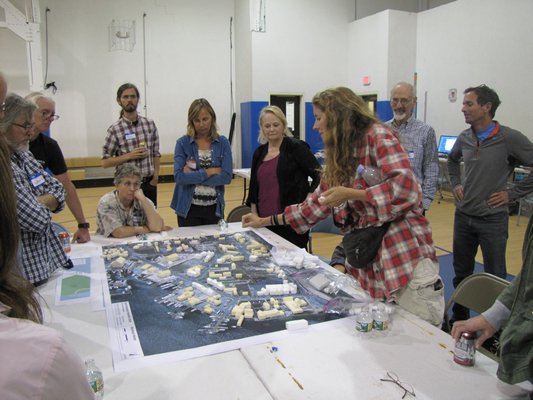 Consultants and Montauk residents explored a wide range of future possibilities and hurdles for Montauk during the four days of the hamlet study charettes last week. Michael Wright