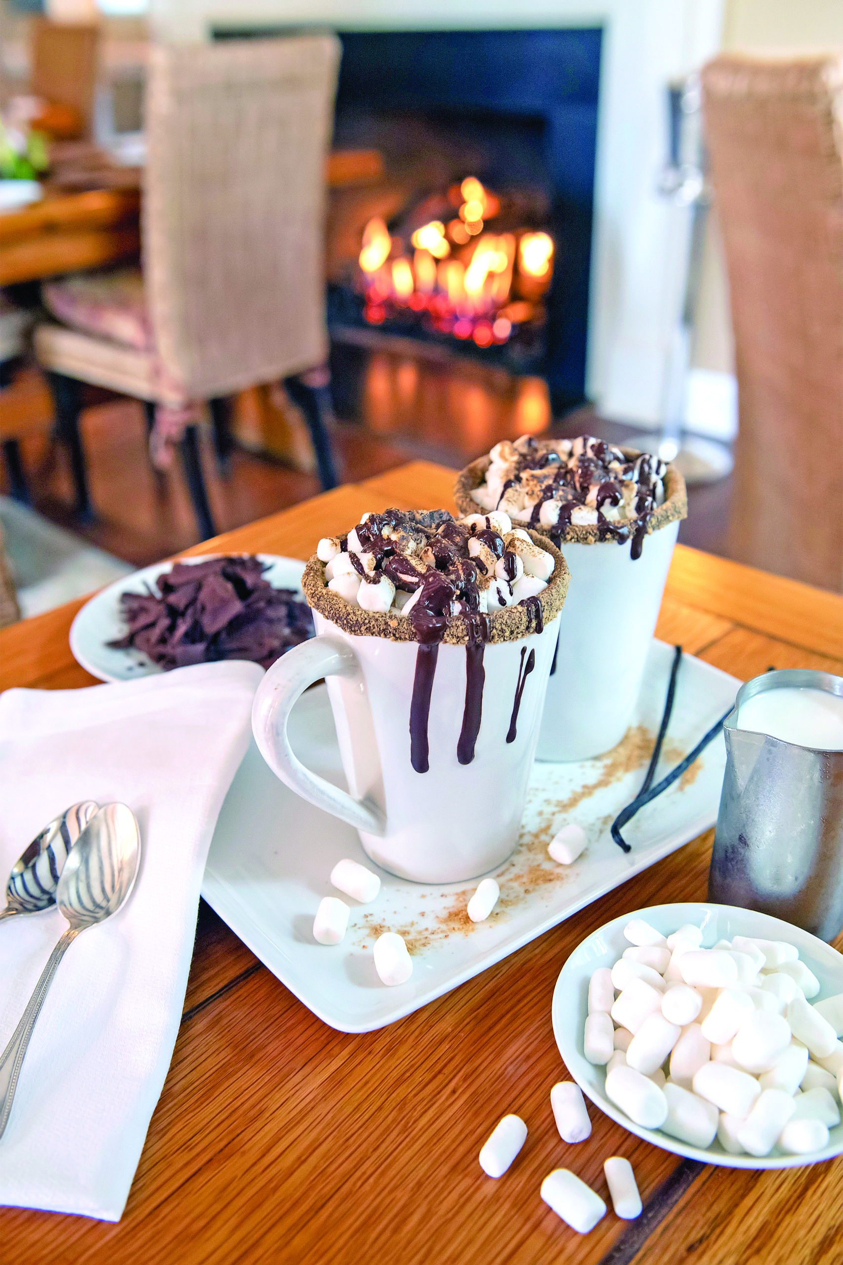 Hot Chocolate, as prepared by Chef Michael Rozzi at the 1770 House in East Hampton, New York, photographed on October 29, 2019