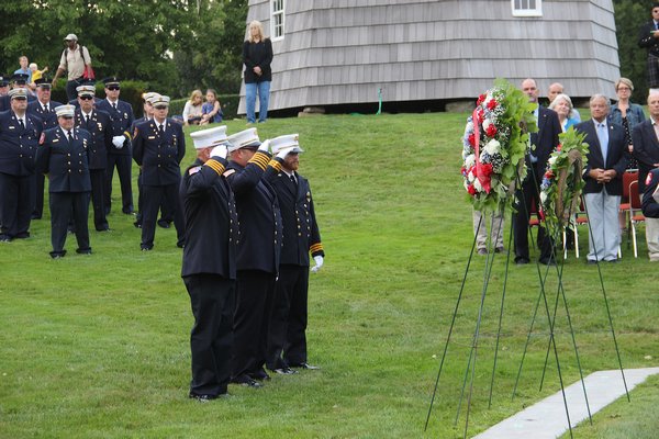 The 9/11 memorial service on Tuesday evening in East Hampton.