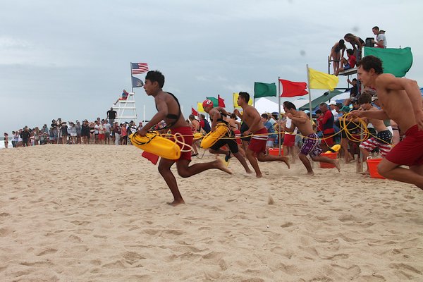 East Hampton Town held its junior lifeguard tournament at Indian Wells Beach in Amangansett this past weekend. KYRIL BROMLEY