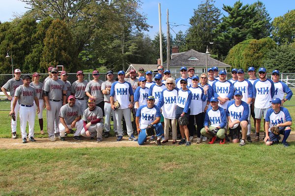 Recreating a 100-year-old local tradition, the Maidstone Mugwumps (a team comprised of Maidstone Club members and family) did battle on the baseball diamond with The Bonac Native Sons and Daughters on Sunday at Herrick Park. Hugh King was the emcee/play-by-play announcer. The game was a fundraiser sponsored by the East Hampton Historical Farm Museum. The game ended with the Bonackers victorious, 4-3, having cut down the potential tying run at the plate to end the game. KYRIL BROMLEY PHOTOS