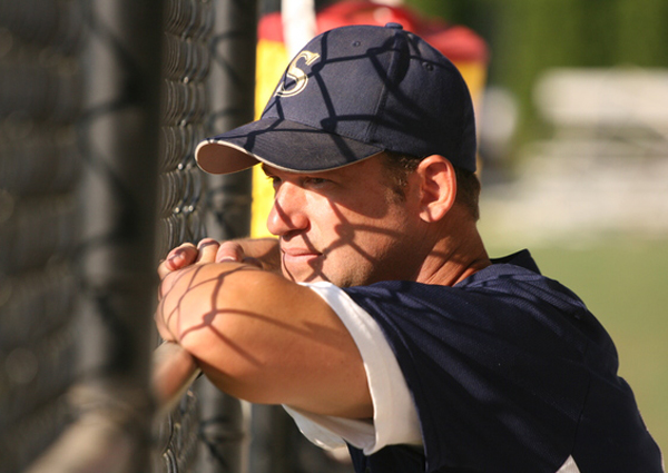 Ike Birdsall at game two of the Mens Senior Baseball League Finals.<br>Photo by Oliver Peterson