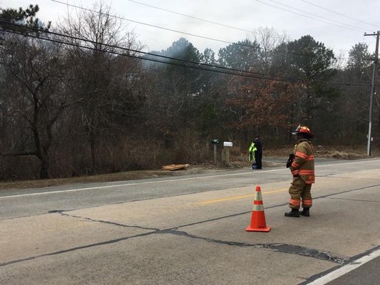 Emergency responders at the scene Friday afternoon. GREG WEHNER