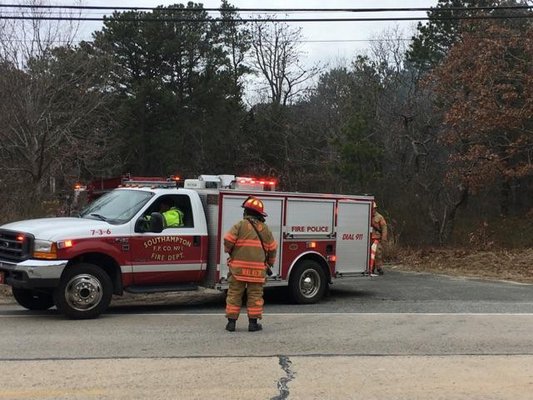 Emergency responders at the scene Friday afternoon. GREG WEHNER