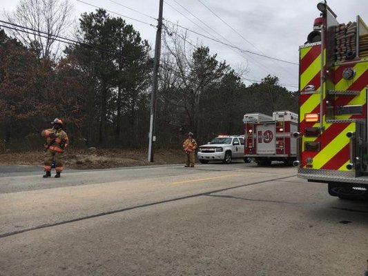 Emergency responders at the scene Friday afternoon. GREG WEHNER