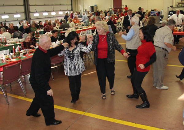 Dancers took to the floor at the Montauk Senior Citizens Dinner sponsored by the Montauk Fire Department and Montauk Point Lions Club on Sunday. KYRIL BROMLEY