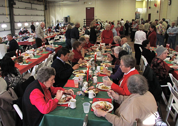 The annual Montauk Senior Citizen Dinner at the Montauk Firehouse drew its typical large crowd. KYRIL BROMLEY