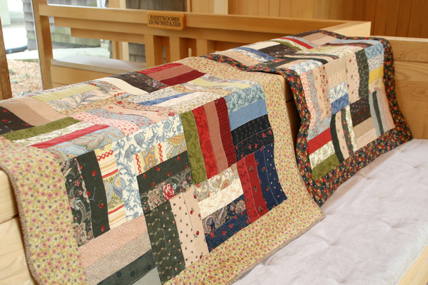 A group of women quilts for the wheelchair-bound on the first Tuesday of every month at the Jewish Center of the Hamptons.