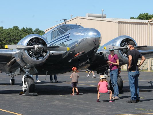 Vintage aircraft were on display for visitors at Just Plane Fun Day at East Hampton Airport on Saturday. KYRIL BROMLEY