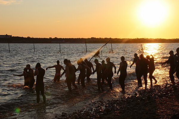 The Mightyman Triathlon took place in Montauk on Sunday morning. KYRIL BROMLEY