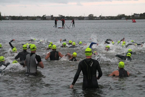  Olympic and Half-Ironman Triathlons in Montauk on Sunday morning. KYRIL BROMLEY
