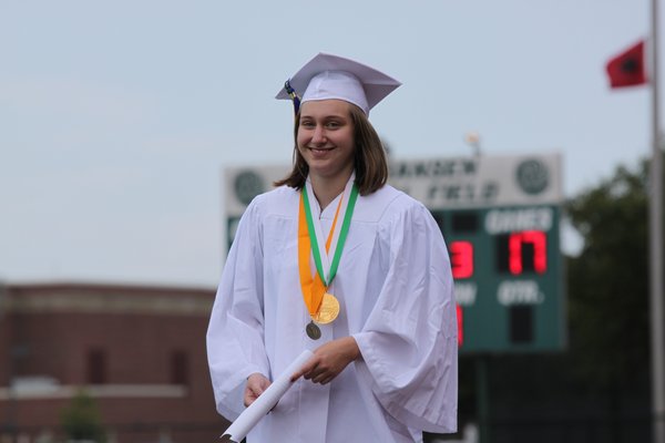 The Westhampton Beach High School Class of 2017 graduation ceremony was held on the Carl Hansen Memorial Field on Friday