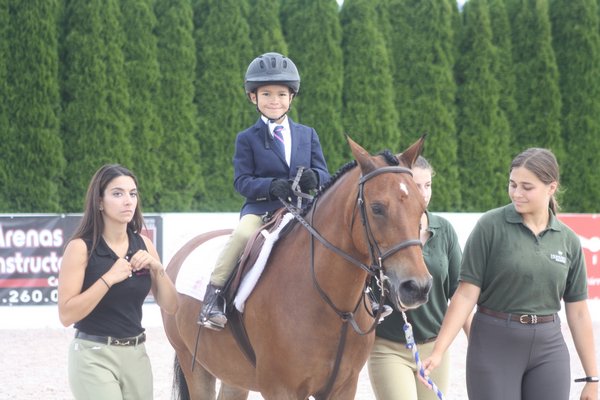  showing at the Hampton Classic on Monday. The Long Island Horse Show Series for Riders with Disabilities celebrated 10 years at the Hampton Classic on Monday. CAILIN RILEY