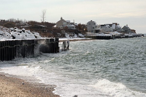 December’s nor’easter caused serious damage along Soundview Avenue in Montauk and elsewhere in East Hampton Town. KYRIL BROMLEY
