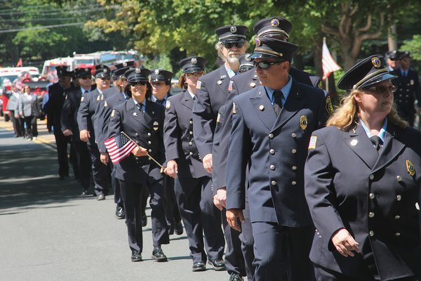 The Amagansett Fire Department celebrated its centennial on Saturday with a parade and other festivities