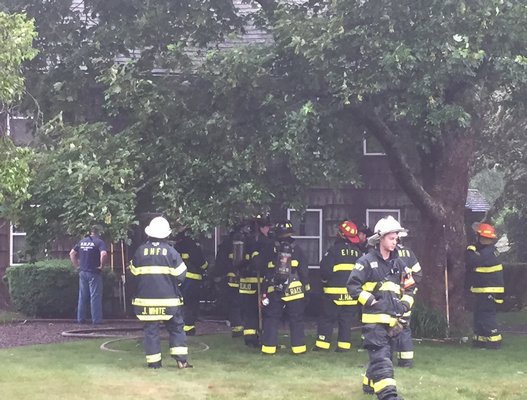 Bridgehampton firefighters Contained a fire at an historic house on Sagaponack Main Street Sunday morning.