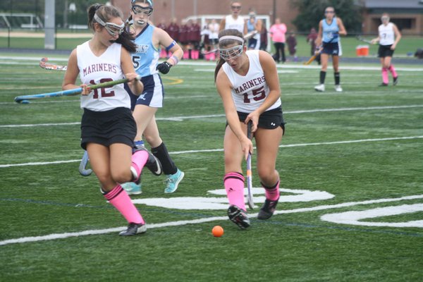 Victoria Russo tries to get control of the ball for Southampton. CAILIN RILEY
