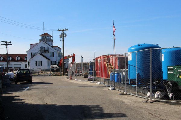 A soil remediation project happening at the Montauk Coast Guard Station.   KYRIL BROMLEY