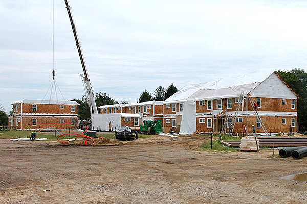 Affordable housing for seniors has been taking shape at St. Michael's Lutheran Church in Amagansett. KYRIL BROMLEY