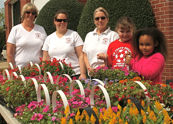 The weather was fine for the Amagansett Fire Department Laides Auxiliary plant sale on Saturday. At the event were