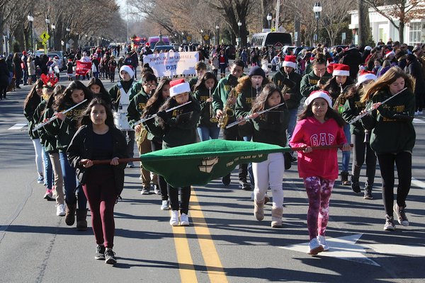The Santa Parade in East Hampton on Saturday morning.