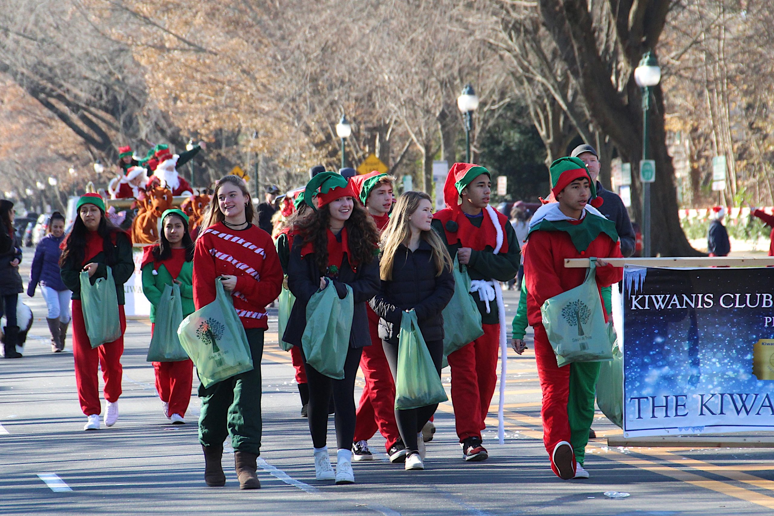 The Santa Parade in East Hampton on Saturday morning.