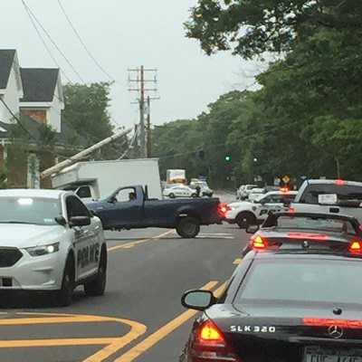 An Accident Ocurred On Wainscott Northwest Road Late Tuesday Afternoon KIM COVELL