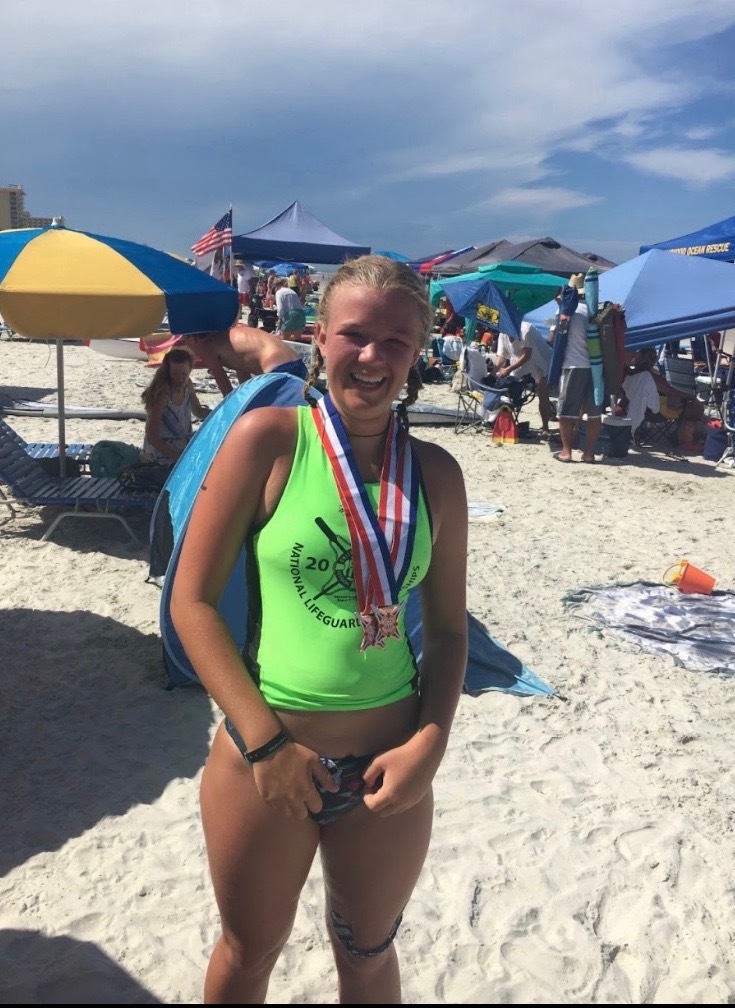 Caroline Brown was just one of two who were named United States Lifesaving Association Junior Lifeguard of the Year 2019.
