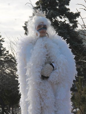 Susan Stout as Khione the Goddess of Snow.