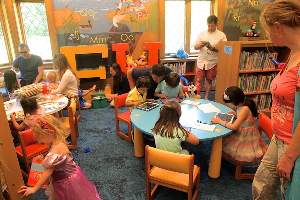 Inside the new children's wing of the East Hampton Library.